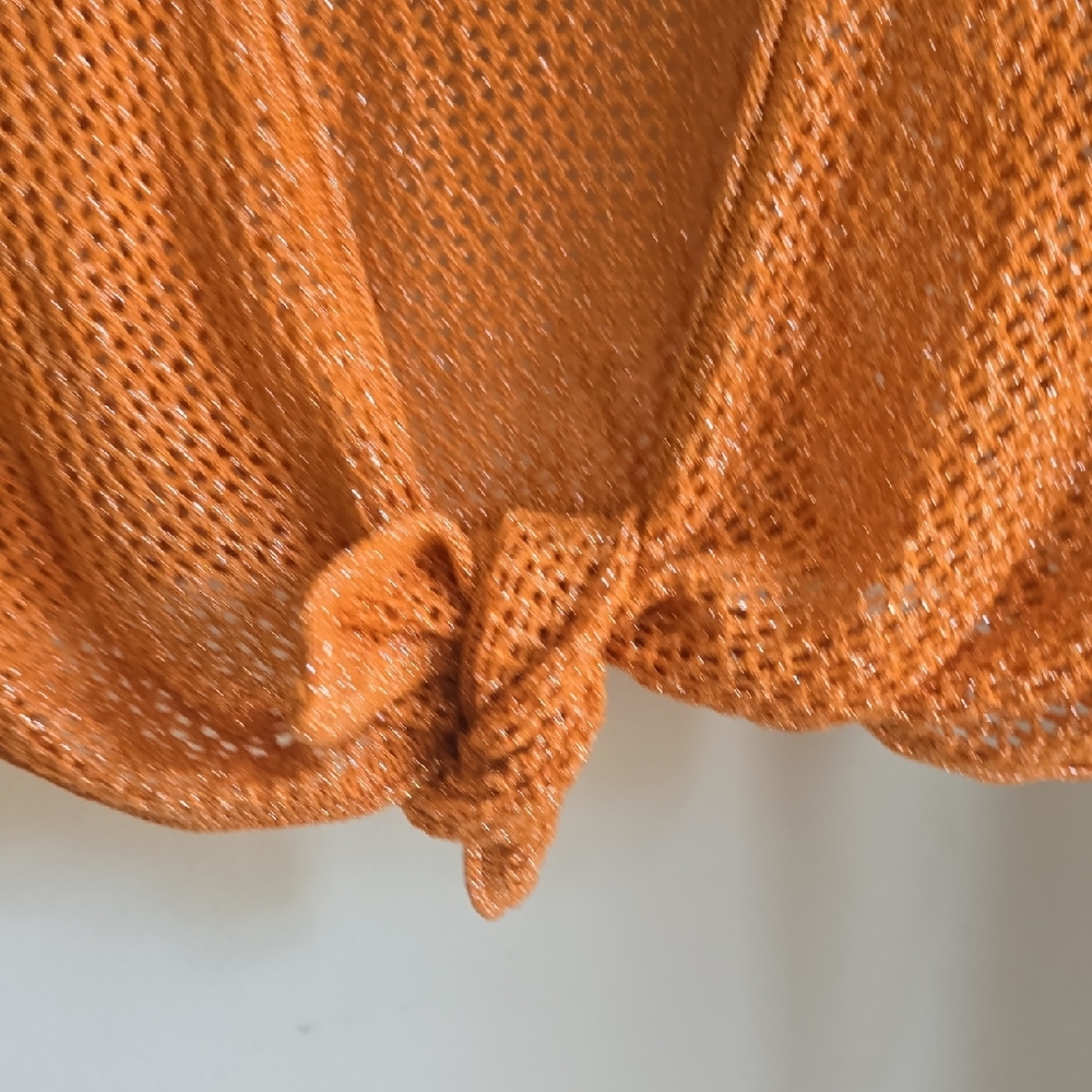 NWT FUTURE COLLECTIVE Orange Open-Knit Women's Cardigan - Picture 5 of 12